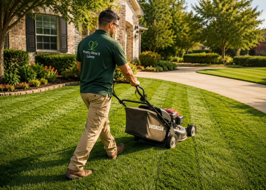 Professional lawn mowing in Plano, TX